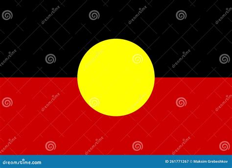 Simple Flag of Aboriginal Australian Stock Vector - Illustration of ...