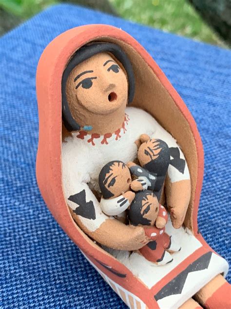 Loretto American Indian Pottery Kachina Doll Mother & Kids Jemez Pueblo ️ sj17j | eBay
