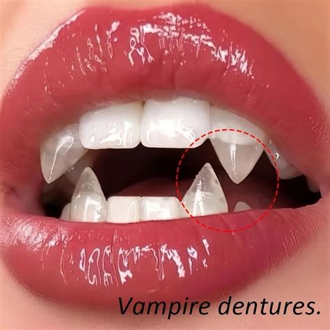 Halloween Fake Vampire Fangs Teeth，retractable Braces Reusable Fake Cosplay Dentures，reusable ...