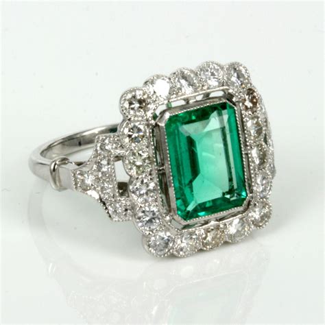 Buy Emerald and diamond ring in a magnificent setting. Sold Items, Sold Rings Sydney ...