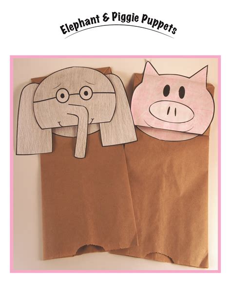 Product Preview | Piggie and elephant, Paper bag puppets, Mo willems