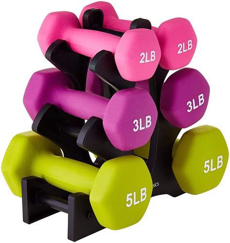 AmazonBasics 20-Pound Dumbbell Set With Stand | Best Fitness Gear For ...