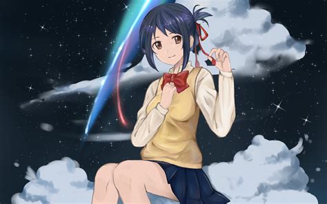 Download Your Name. Mitsuha Miyamizu Anime HD Wallpaper