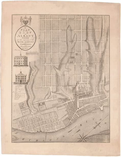 The first printed map of Albany New York - Rare & Antique Maps