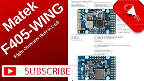 MATEK F405-WING FLIGHT CONTROLLER - YouTube