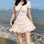 Kawaii Cute Pink Ruffle Mini Skirt - Kawaii Fashion Shop | Cute Asian Japanese Harajuku Cute ...