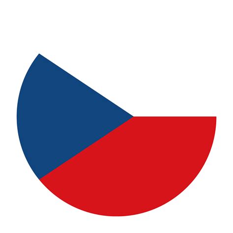 Czech Republic Flat Rounded Flag with Transparent Background 16328870 PNG