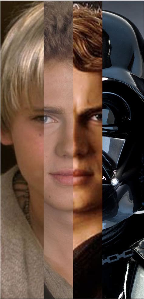 The evolution of darth vader, the faces of anakin skywalker | Star wars awesome, Star wars ...