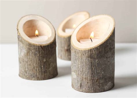 21 DIY Wooden Candle Holders To Add Rustic Charm This Fall