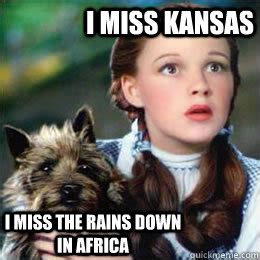 I miss Kansas I miss the rains down in Africa - Toto song dog - quickmeme