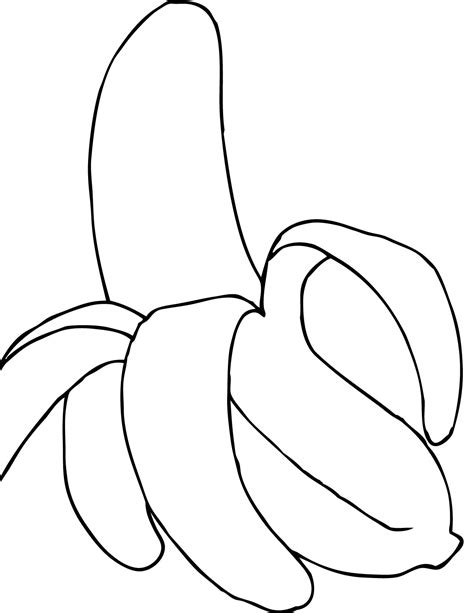 Banana coloring pages to download and print for free