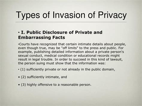 PPT - Invasion of Privacy PowerPoint Presentation, free download - ID:4125468