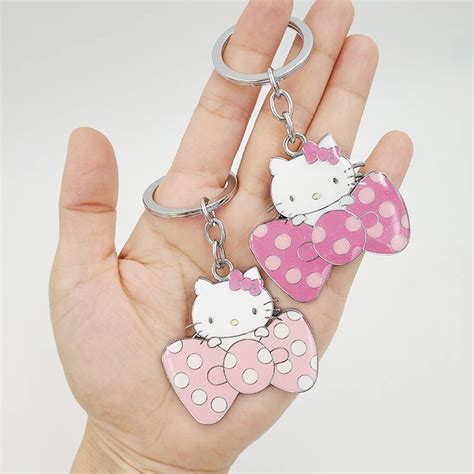 Hello Kitty Cat Cartoon Keyring - KawaiiMerch.com