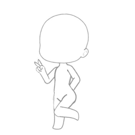 Pin by 🌙 Akira 🌙 on Gacha base poses | Chibi drawings, Drawing base ...