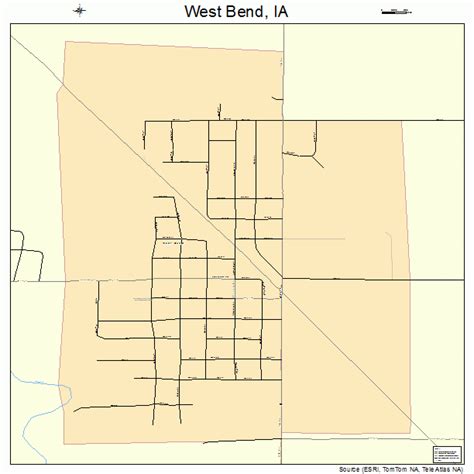 West Bend Iowa Street Map 1983550