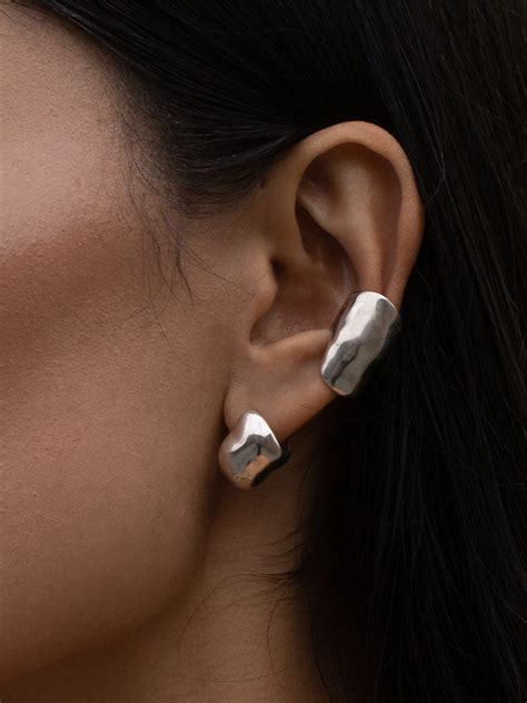 BUBBLE Ear Cuff in 2021 | Ear cuff, Silver ear cuff, Faris jewelry