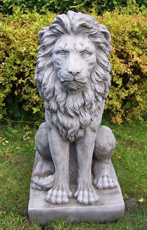 Lion Garden ornament Stone Statues, Garden Ornaments, Gates, Yard ...