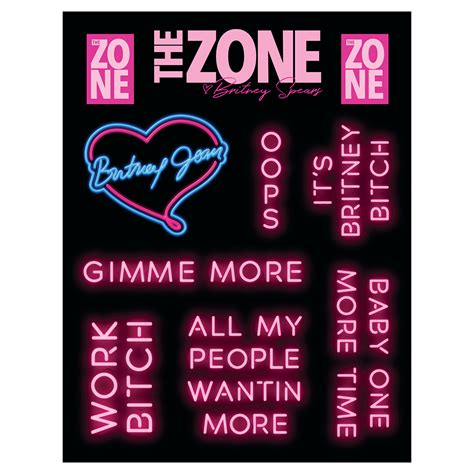 Zone Sticker Sheet – Britney Spears: The Zone