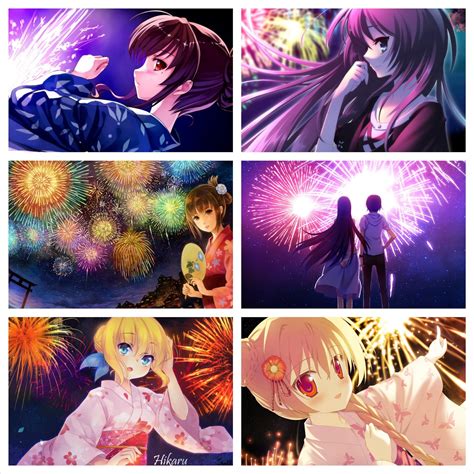 Happy New Year 2014: Fireworks Anime Wallpaper Pack | Shooting Star Dreamer