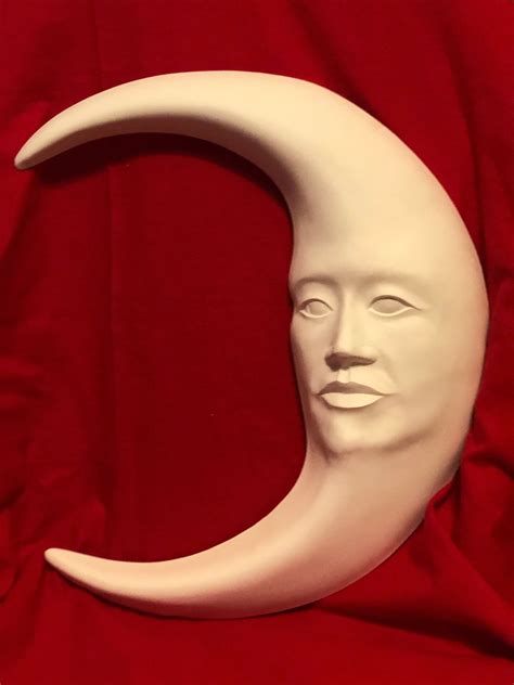 Rare Moon With Face Wall Hanging in Ceramic Bisque Ready to Paint by Jmdceramicsart - Etsy ...