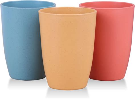 Amazon.com | LuckyZone Wheat Straw Reusable Cup (12 oz) - Unbreakable ...