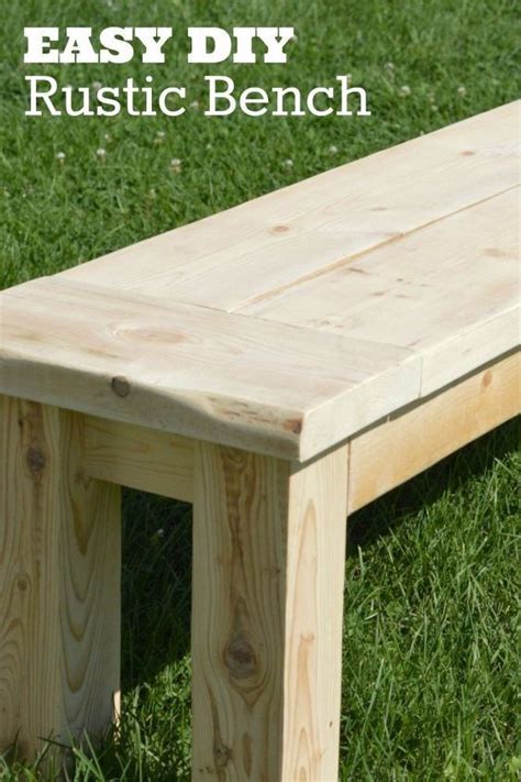 Super Easy Rustic Bench | Rustic bench, Easy woodworking projects ...