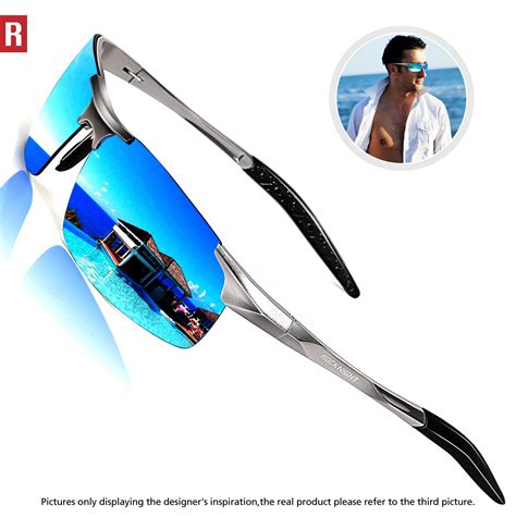 ROCKNIGHT Driving Polarized Sunglasses For Men UV Protection Mirrored Sunglasses Ultra ...