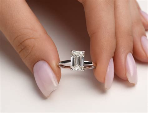 3 Carat Emerald Cut Lab Grown Diamond Solitaire Anniversary - Etsy