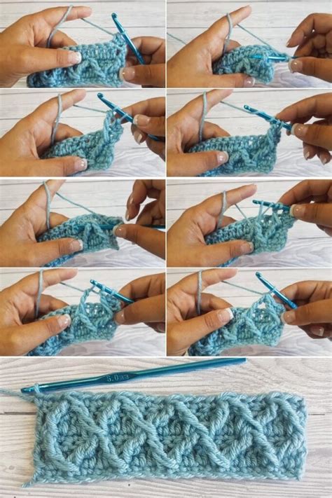 Crochet Diamond Waffle Stitch (Tutorial & Video) - Crafting Happiness