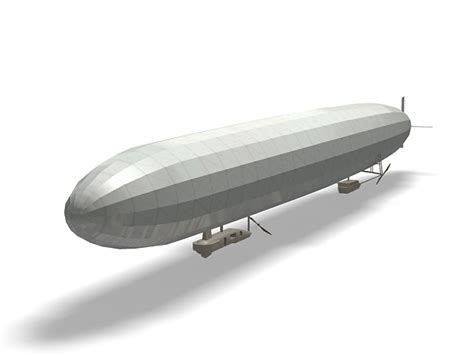 Zeppelin rigid airship 3d model 3ds Max files free download - CadNav