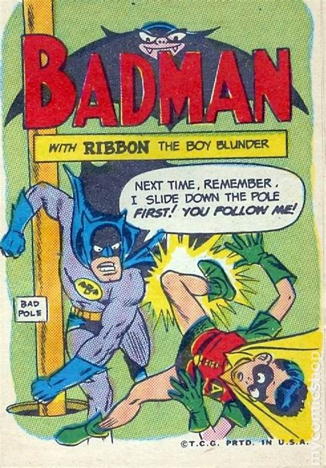 Badman with Ribbon the Boy Wonder (1967 Topps) Batman Parody comic books