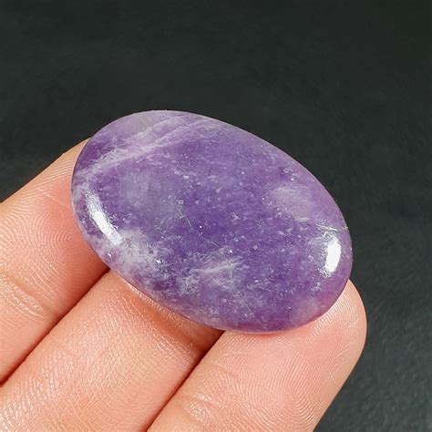 Lepidolite Palm Stone Natural Lepidolite Gemstone Oval Shape | Etsy