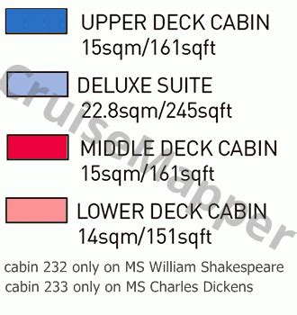 MS Charles Dickens deck 1 plan | CruiseMapper