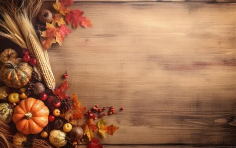 Premium AI Image | A thanksgiving background with a cornucopia and a ...