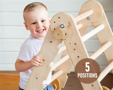 Lm Kids Playground Climbers For Toddlers Wooden Pickler Triangle With Ramp Kids Foldable ...