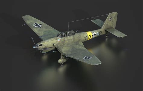 3D model low-poly JUNKERS JU 87 STUKA | CGTrader