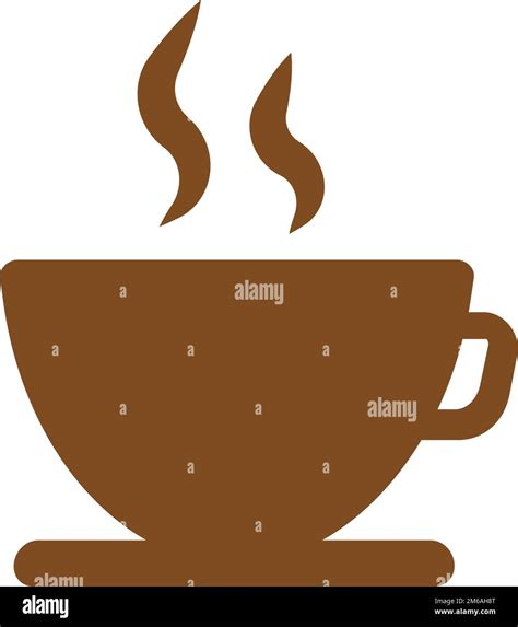 Brown coffee cup and steam icon. Cafe and restaurant sign. Editable vector Stock Vector Image ...
