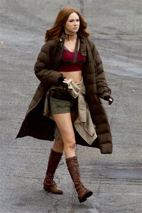 KAREN GILLAN on the Set of ‘Jumanji’ in Atlanta 11/30/2016 – HawtCelebs