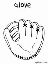 Baseball Glove Coloring Page  Home sketch template