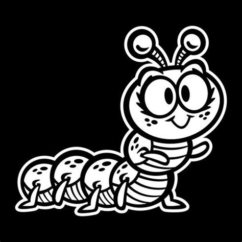 Cute Crawling Caterpillar Bug cartoon 546932 Vector Art at Vecteezy