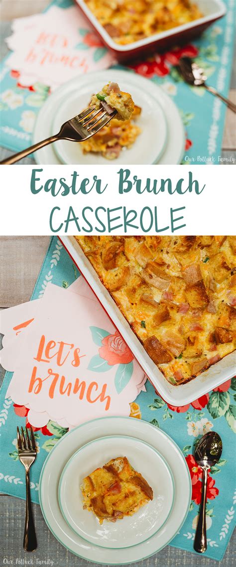 Easter Brunch Casserole Ham & Cheese - Our Potluck Family