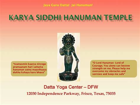 PPT - Karya Siddhi Hanuman Temple PowerPoint Presentation, free ...