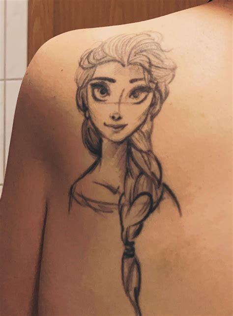 Disney Princess Outline Tattoo Designs