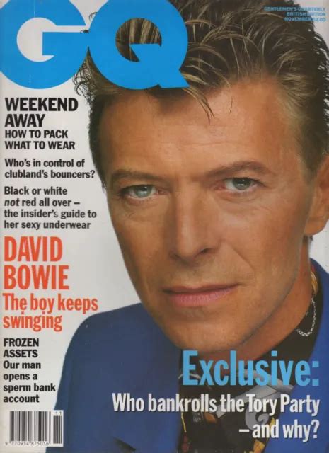 GQ MAGAZINE UK Nov 1991 - Bowie, Gilliam, British Bikes, Special Penis Pull-Out $56.77 - PicClick
