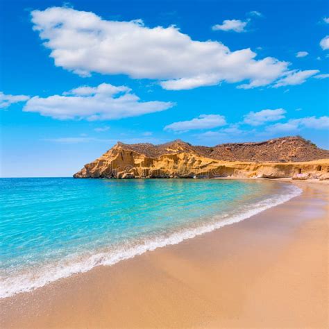 Praia De Cocedores Em Múrcia Perto Da Espanha De Aguilas Foto de Stock - Imagem de vara, parque ...