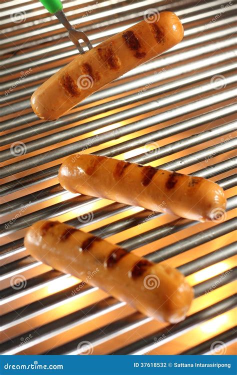 Grilled Sausage, Hot dog stock photo. Image of meal, grilled - 37618532