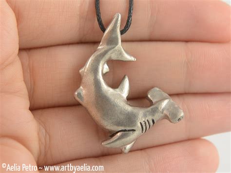 Pewter Hammerhead Shark Necklace