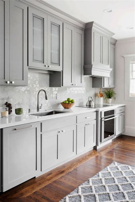 50+ Light Gray Kitchen Cabinets ( COOL & MOODY ) Grey Cabinets | Grey ...