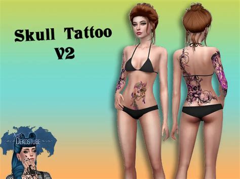 Skull Tattoo V2 – SimsMods.net