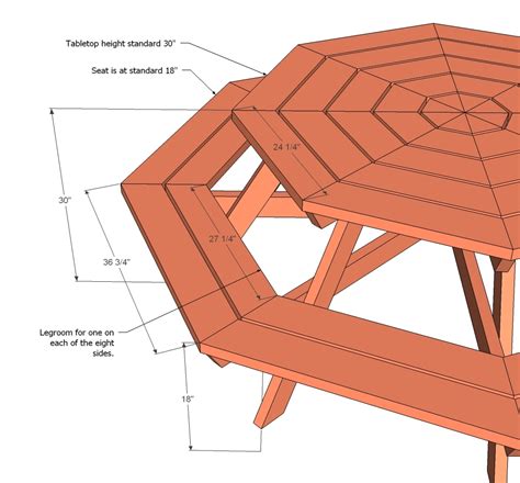 Octagon Picnic Table Plans And Drawings - Image to u